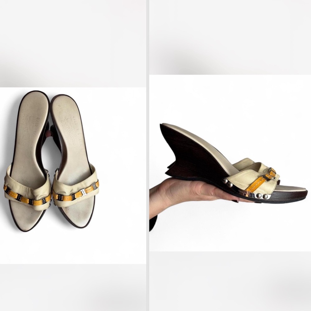 Salvatore Ferragamo Brown Leather Mules size 6